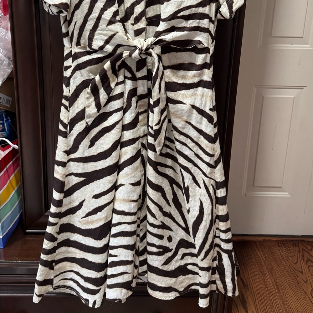 Ralph Lauren Zebra Print Size 12 Dress - Picture 2 of 6